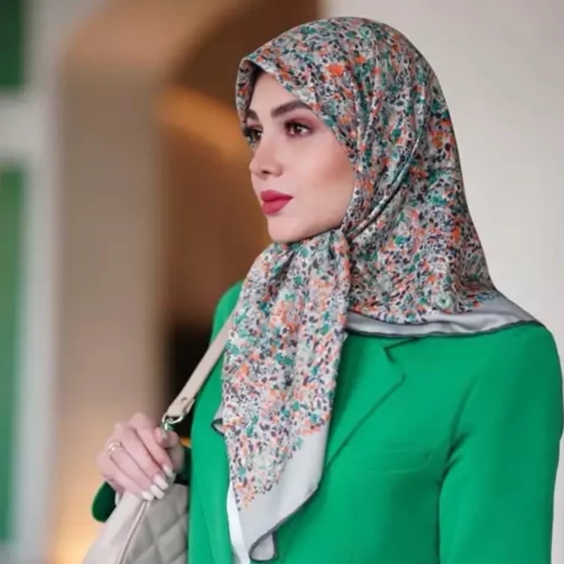 روسری ابریشم توییل شکوفه