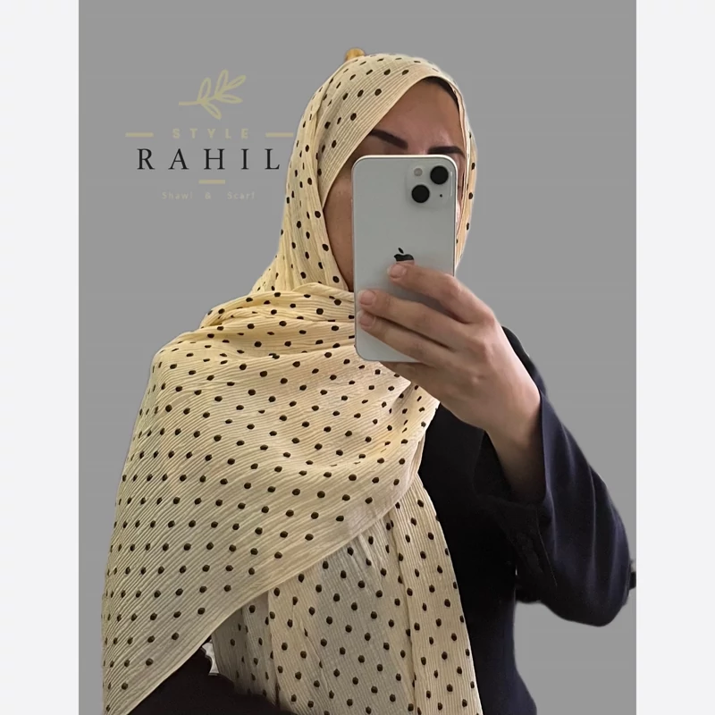 شال پلیسه پاییزه طرح 1